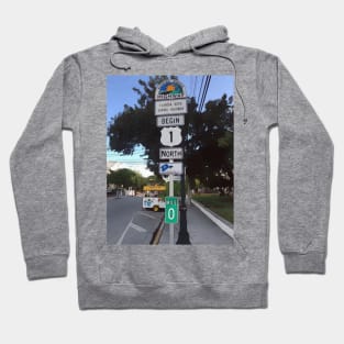 Key West US Highway 1, mile 0. Hoodie